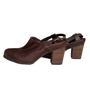 Timberland Brown Leather Mules